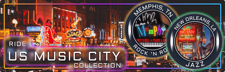US Music Motorcycle Tour badge collection
