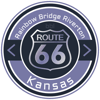 Route 66 Rainbow Bridge Riverton Kansas Badge