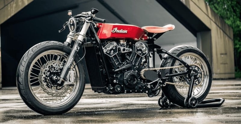 Indian Motorcycle Cafe Racer Red 3