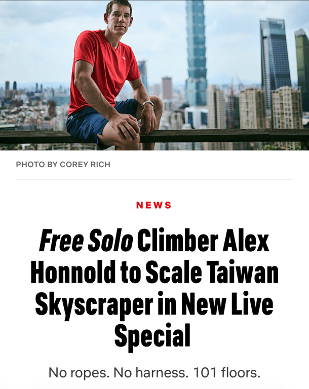 Alex Honnold is gonna climb this building with no ropes and Netflix is streaming it live. Would you watch live?