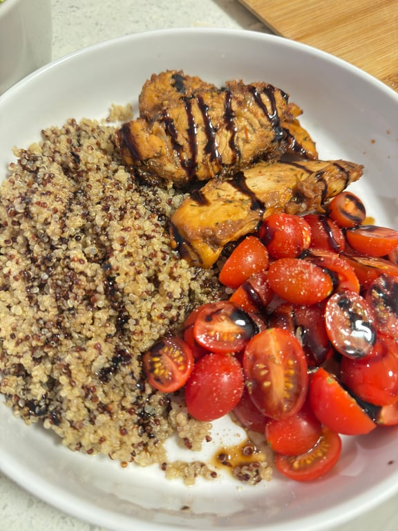 I recently marinated my own balsamic chicken and am obsessed. Trader Joe’s dupe. 