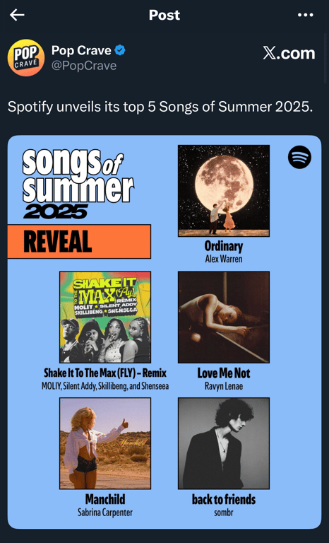 do u guys agree with these songs of the summer