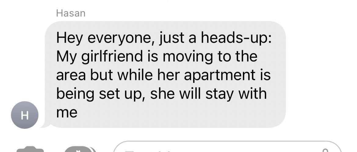 if you received this text from your roommate how would you react?