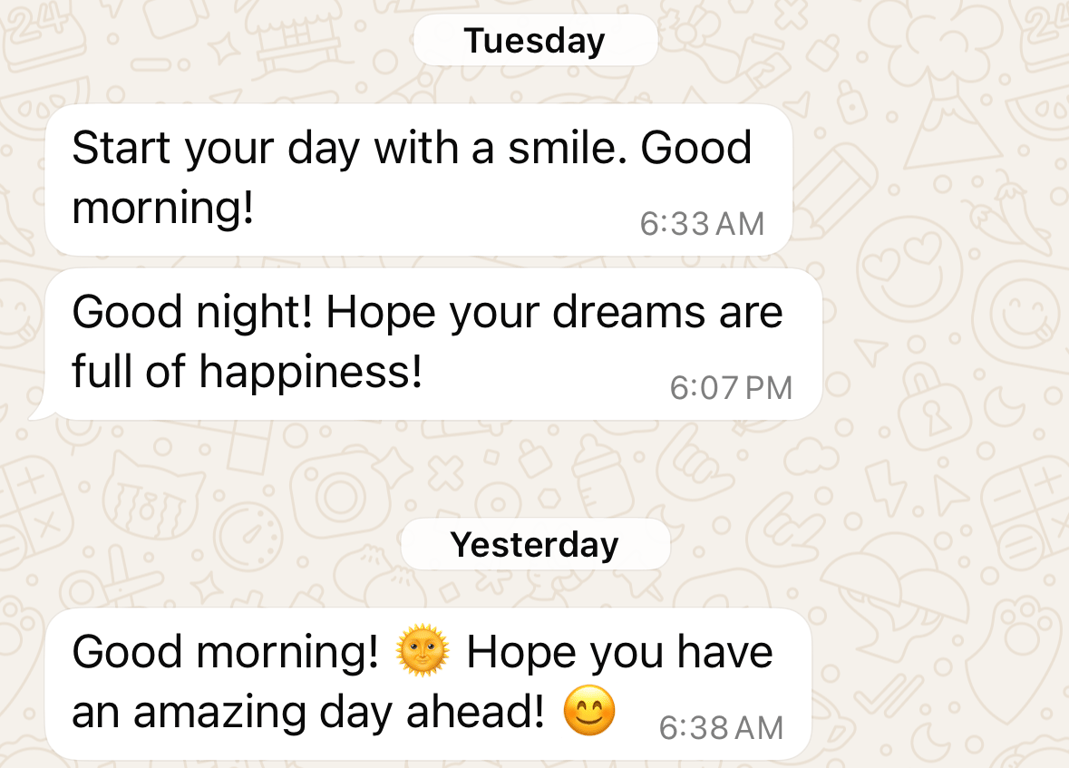 Update: spammers realized I don’t react to the harassing messages so now they are sending me sweet notes. I’m I the only one getting these 😆 