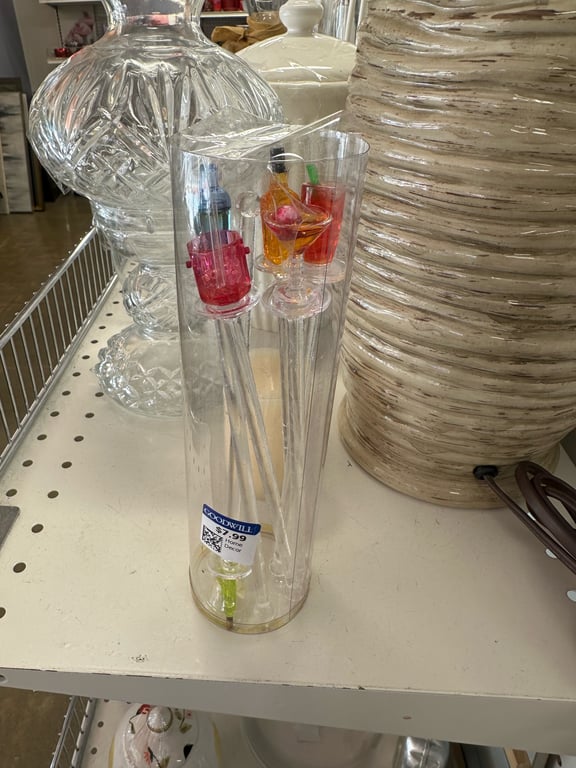 I saw these plastic drink stirrers at goodwill….is $8 too much or is it totally a normal price for these