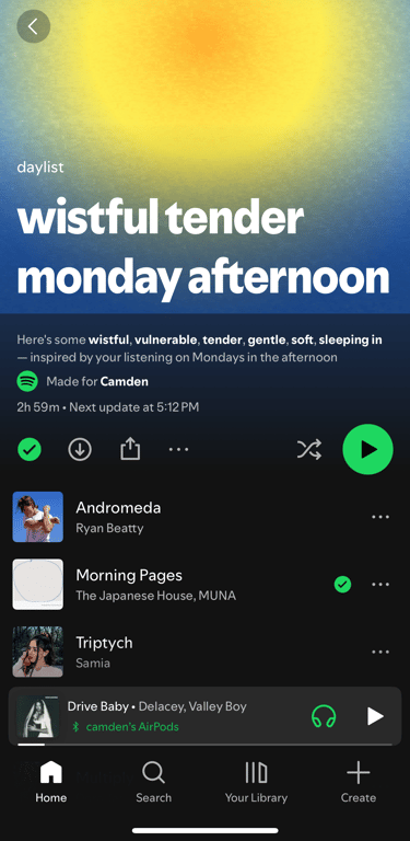 How often do you listen to your daylist?