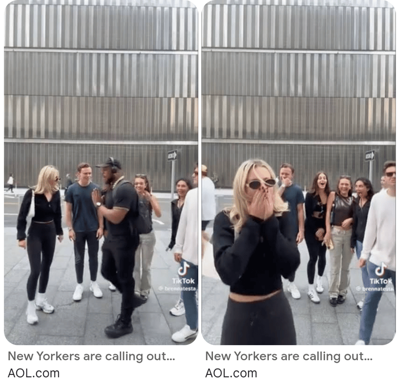 You see someone filming a TikTok dance in a crowded public space. You...