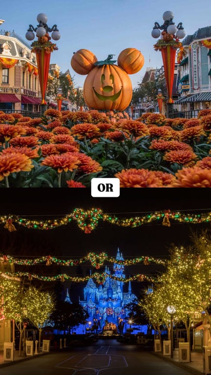 If you’re planning a trip to Disneyland and had to pick between Halloween time and Christmas time, which one would you pick?