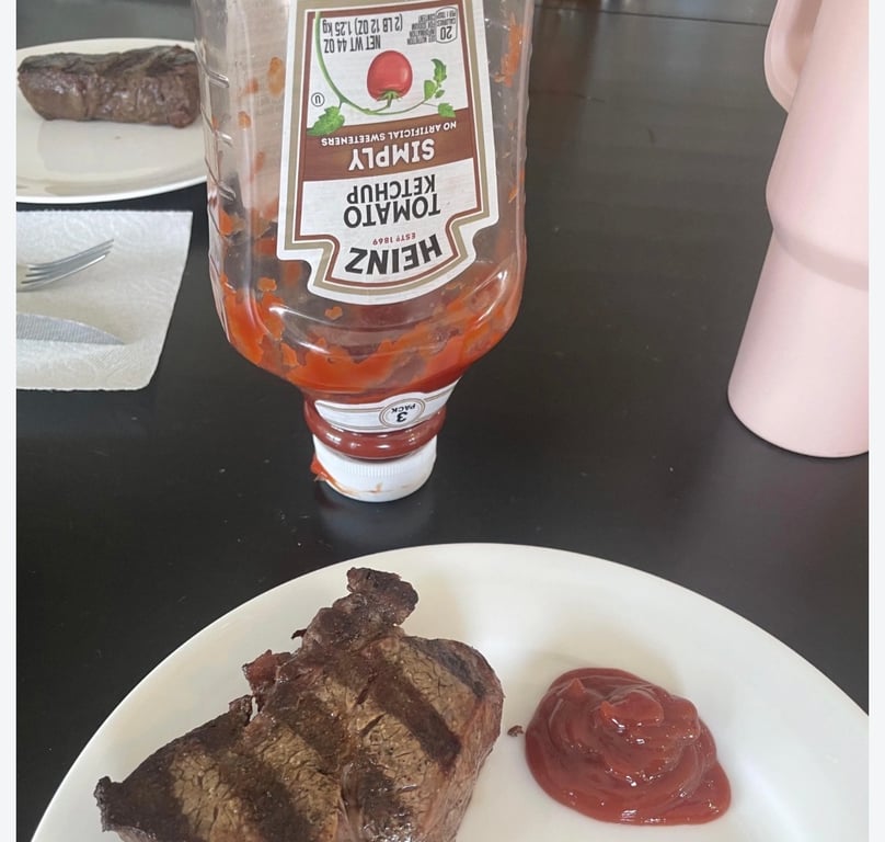 Do you put ketchup on steak?