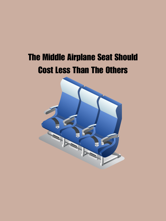 The Middle Airplane Seat Should Cost Less Than The Others