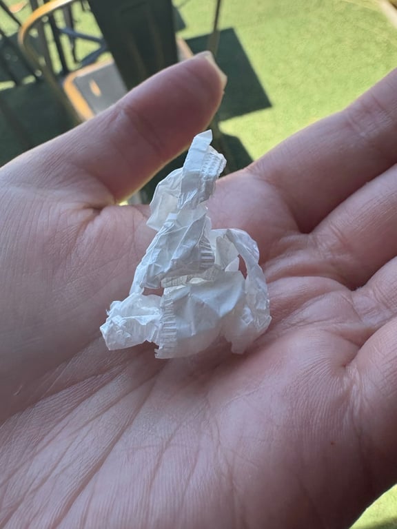 Does my straw wrapper look like a bunny to you?? 🐇
