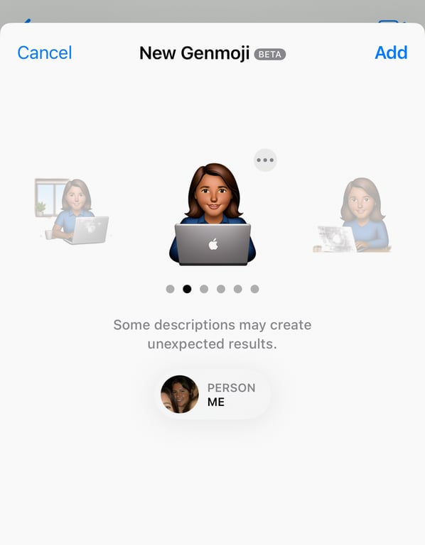 Apple’s new genmoji feature is…