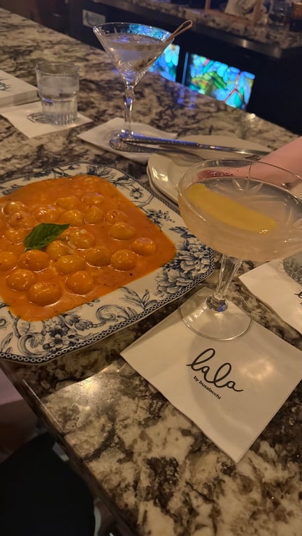 A pink stiletto and gnocchi is…