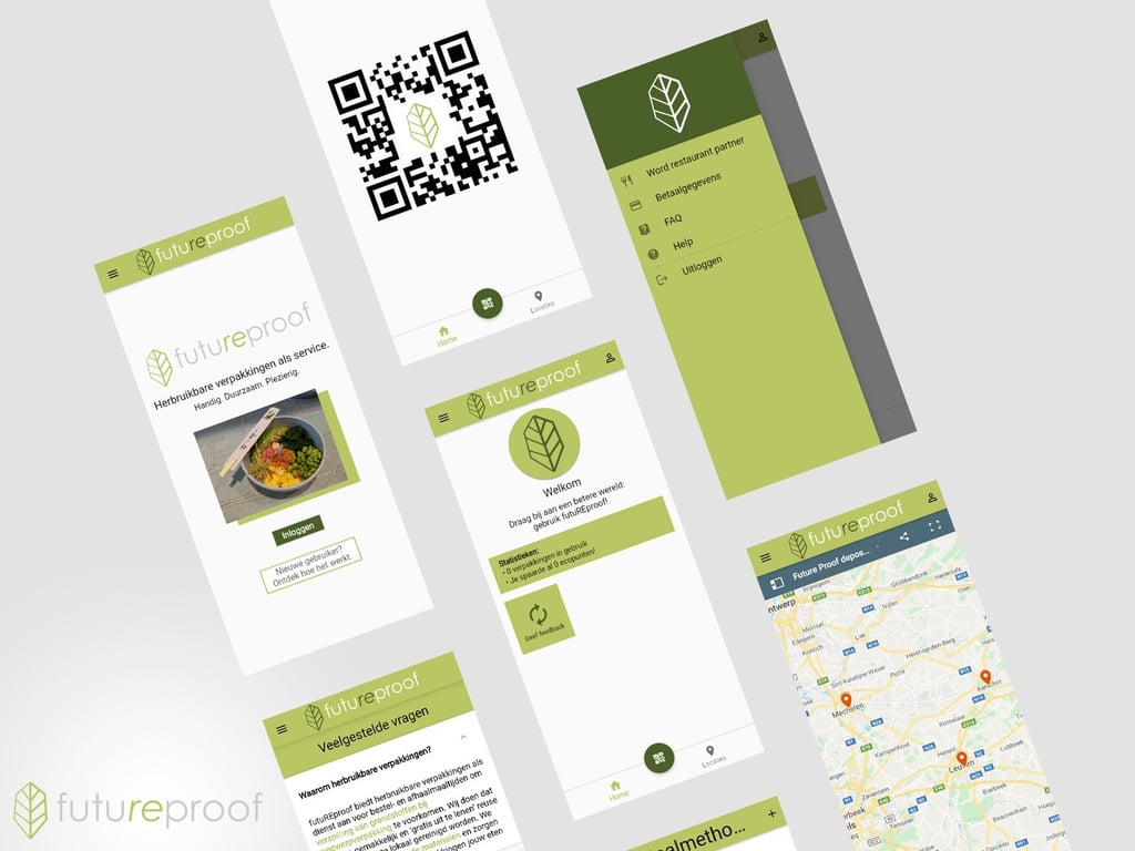 Mockup voor app-presentatie futuREproof