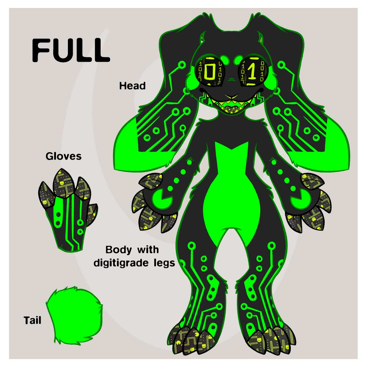 Fursuit à adopter PAC BUNNY, l'Explorateur des Univers Glitchs - Image 6