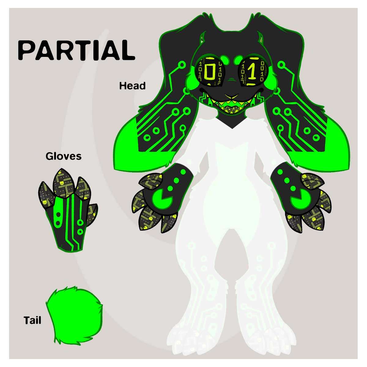 Fursuit à adopter PAC BUNNY, l'Explorateur des Univers Glitchs - Image 4