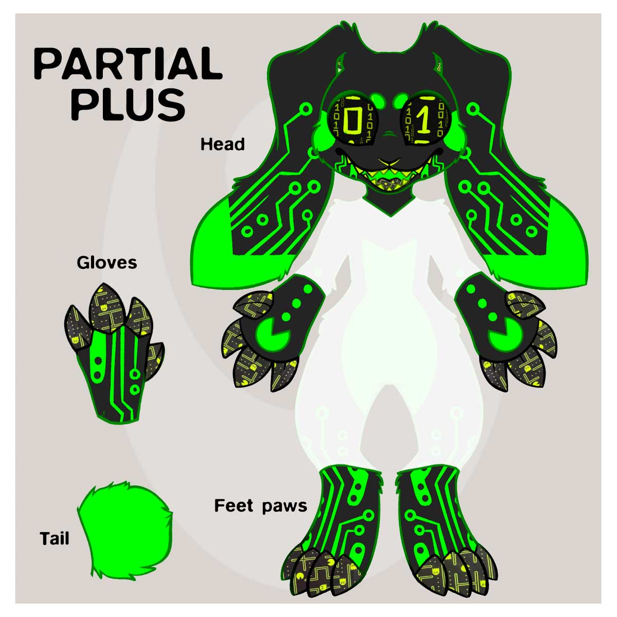 Fursuit à adopter PAC BUNNY, l'Explorateur des Univers Glitchs - Image 5