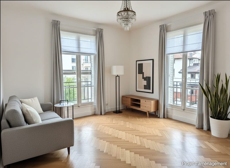 Grand appartement divisible · 106 m² + balcon · vue Paris · Issy - photo 1