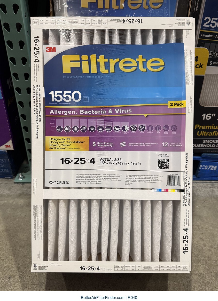 3M Filtrete MPR 1550, photographed package