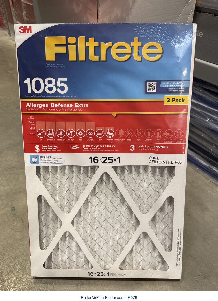3M Filtrete MPR 1085, photographed package