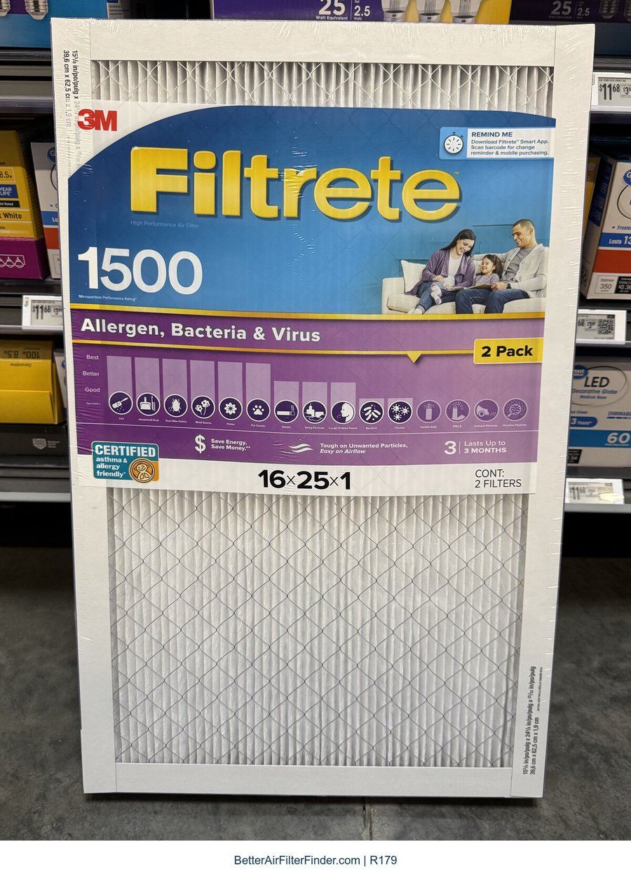 Filtrete MPR 1500, photographed package