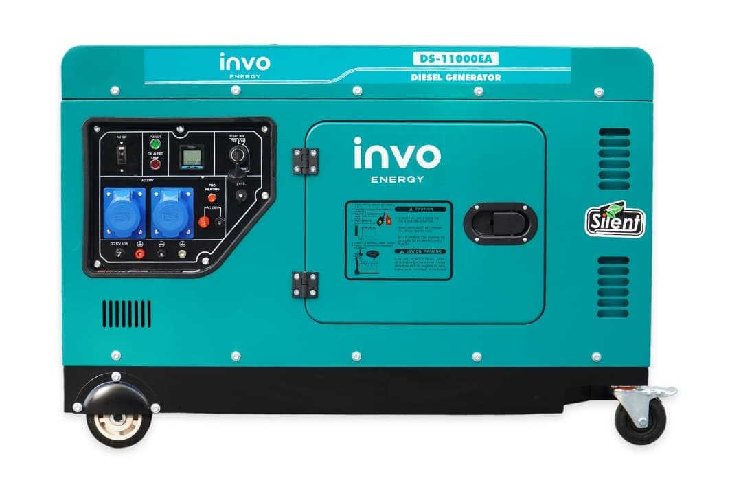 Генератор дизельный INVO DS-11000EA в кожухе, 10/11кВт, 220В