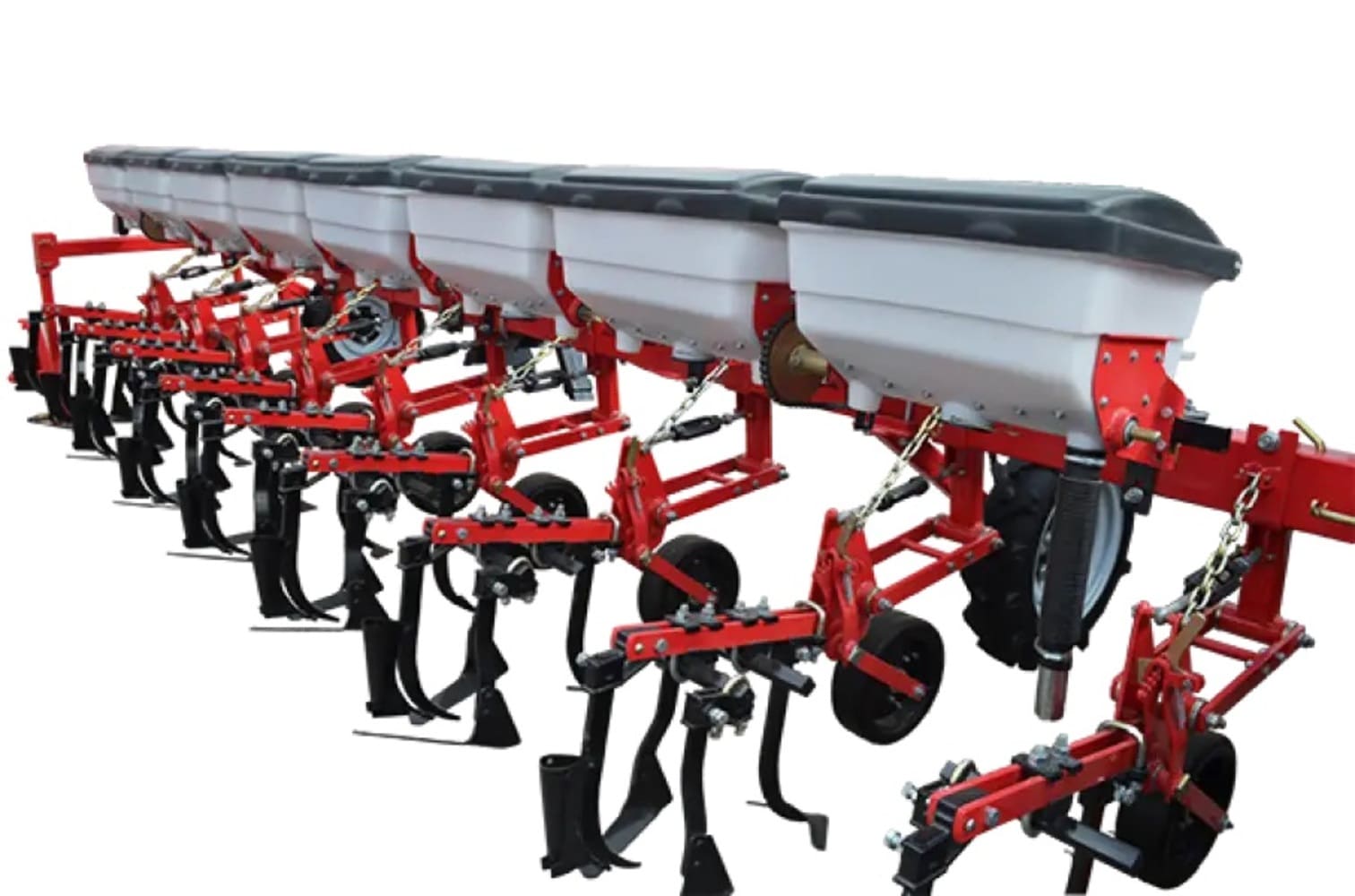 Row-crop cultivator КРН 5.6 with dry fertiliser application