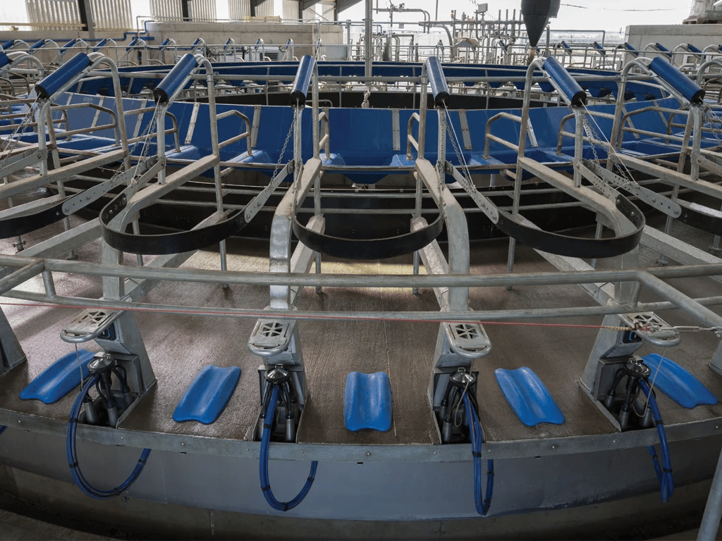 Обладнання доїльного залу DeLaval Rotary E100