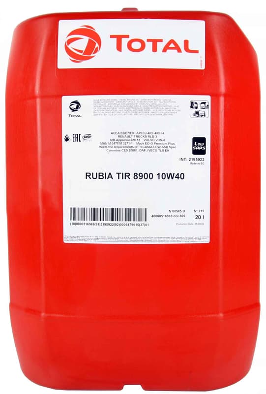 Total моторна олива Rubia TIR 8900 10W-40