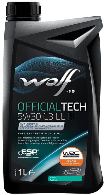 Wolf моторна олива Officialtech C3 LL III 5W-30