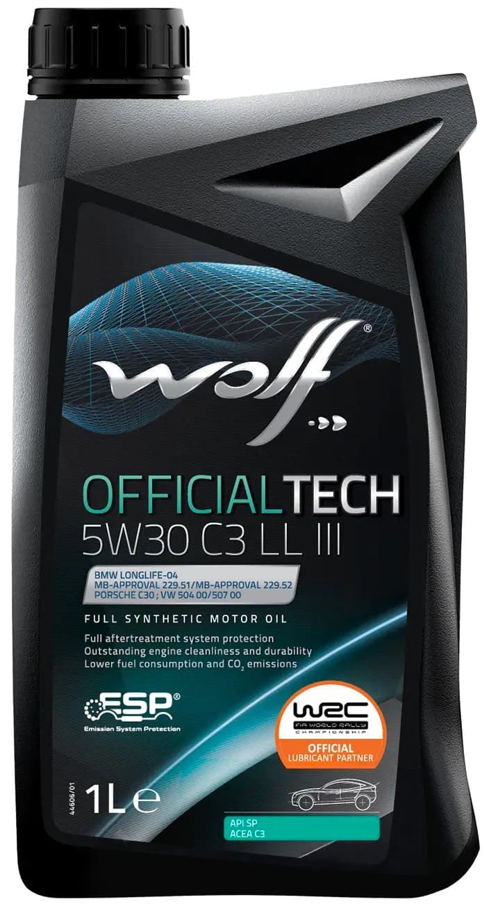 Wolf моторна олива Officialtech C3 LL III 5W-30