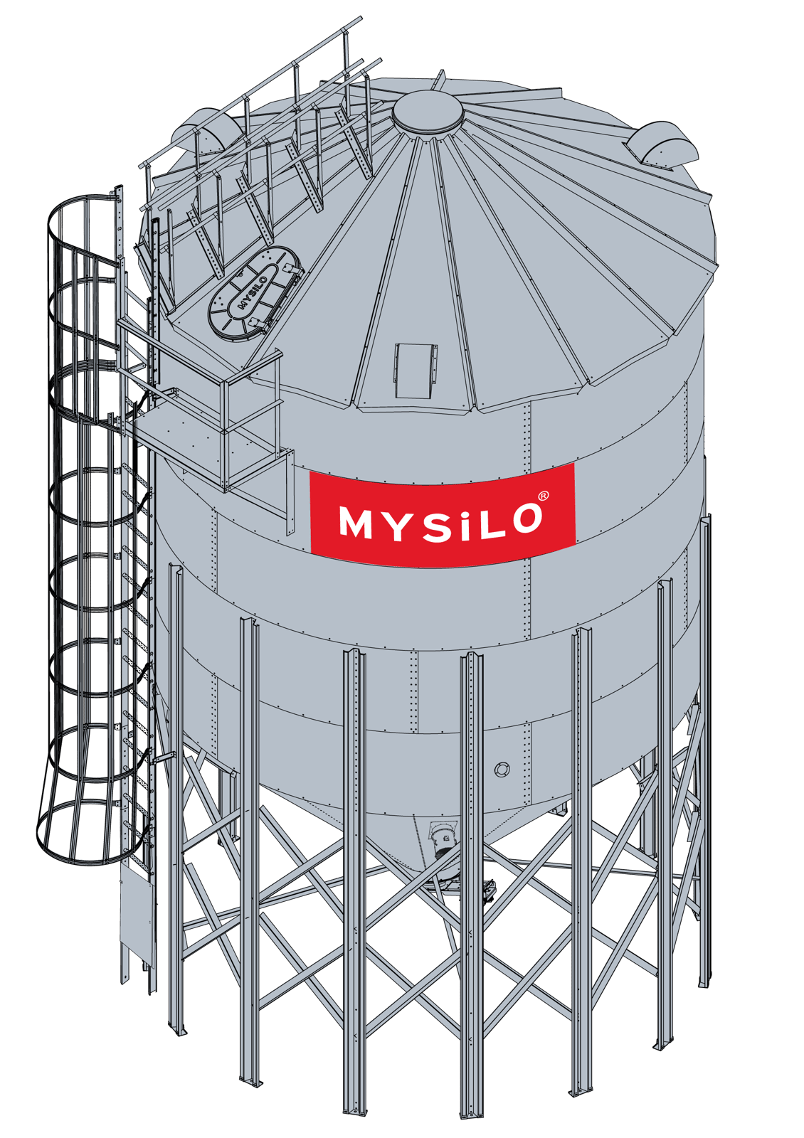 Mysilo Промисловий силос D Model