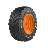 Ceat шина VF380/105R50 179D SPRAYMAX TL — шина опрыскивателя на оранжевом диске, вид сбоку