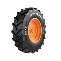 Ceat шина 420/90R30 142D/145A8 FARMAX R90 TL — тракторная шина на оранжевом диске, вид сбоку