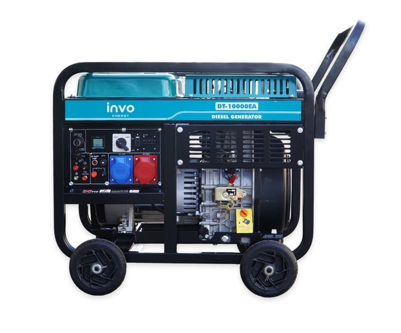 Генератор дизельний INVO DT-10000EA,9/10кВт, 230/380В