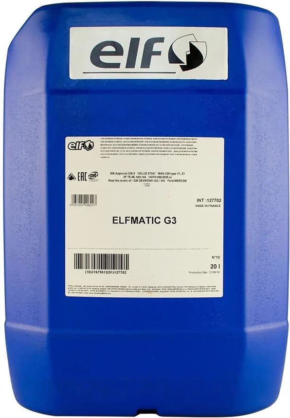 Elf transmission oil Elfmatic G3