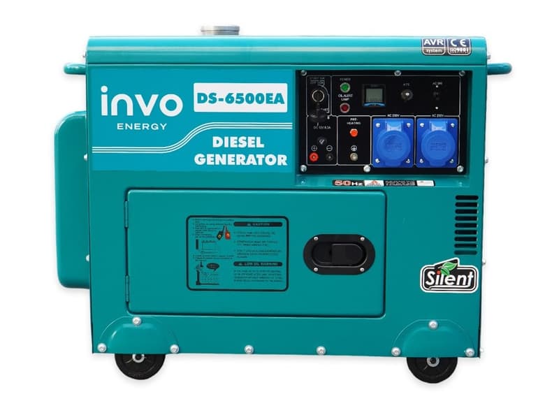 Генератор дизельний INVO DS-6500EA у кожусі, 6/6,5кВт, 220В