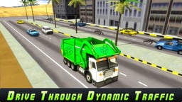 Road Garbage Dump Truck Driver Logo