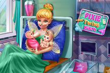 Pixie Twins Birth Logo