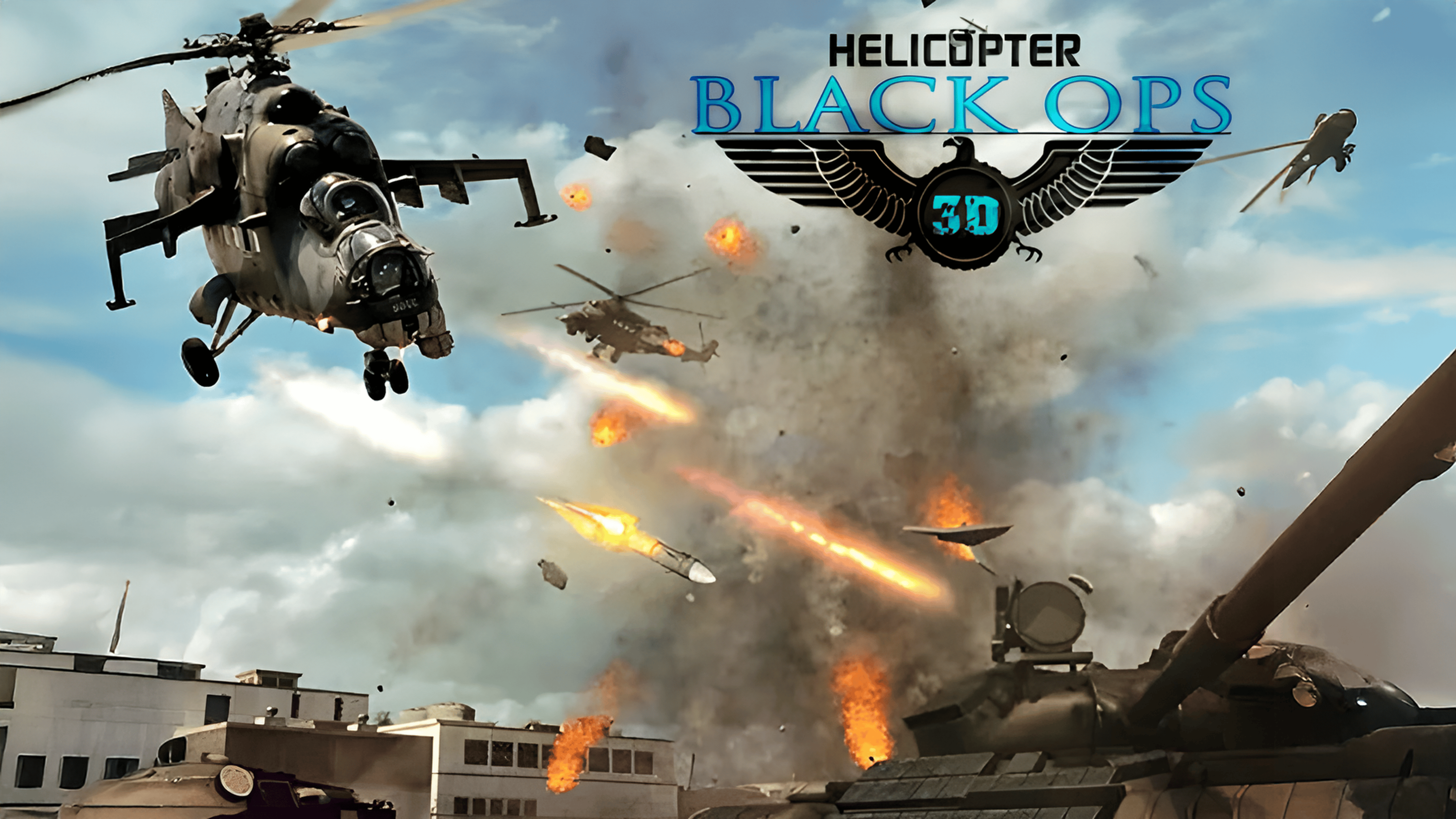 Helicopter Black Ops 3D Logo