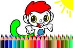 BTS Monkey Coloring Logo