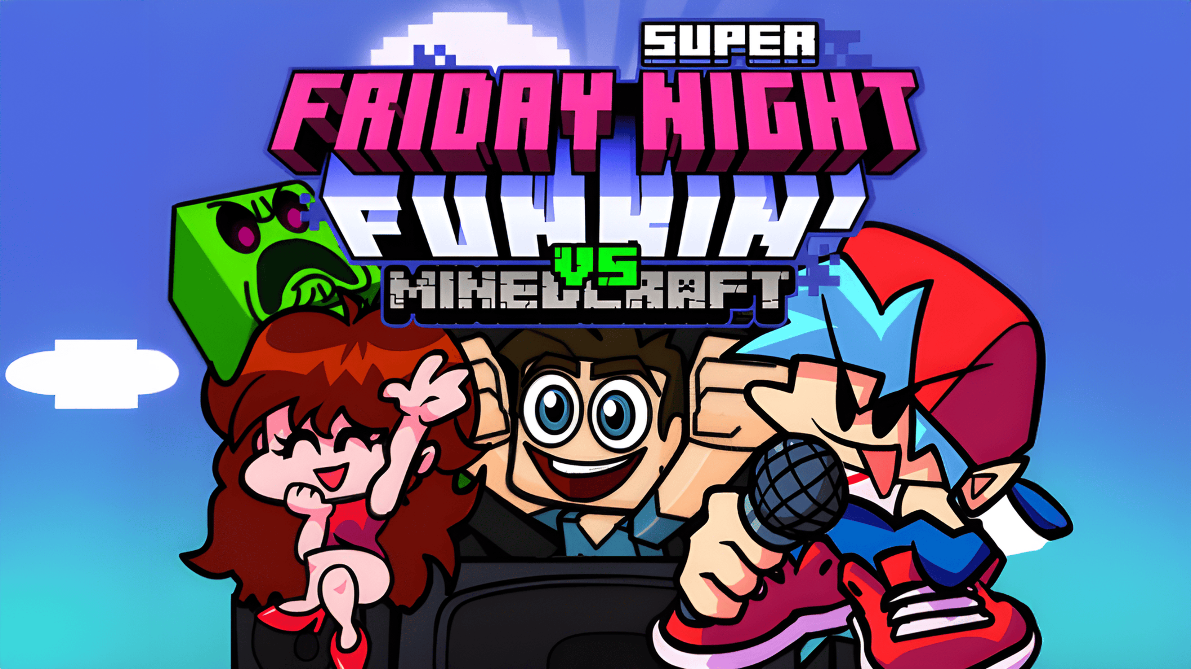 Super Friday Night Funki vs Minedcraft Logo