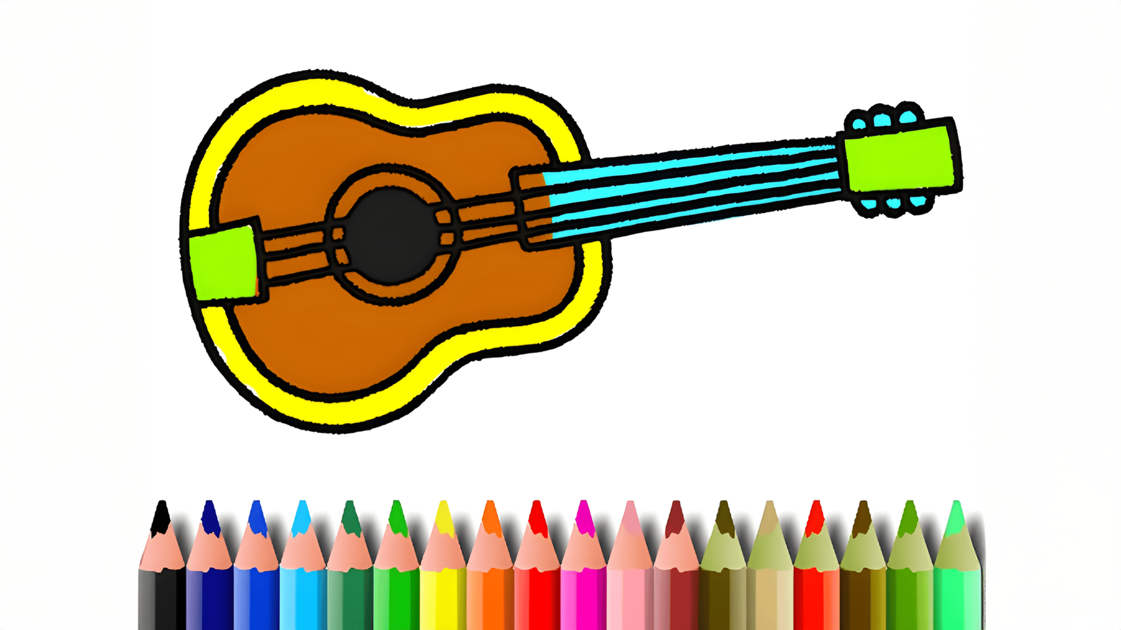 BTS Music Instrument Coloring Book Logo