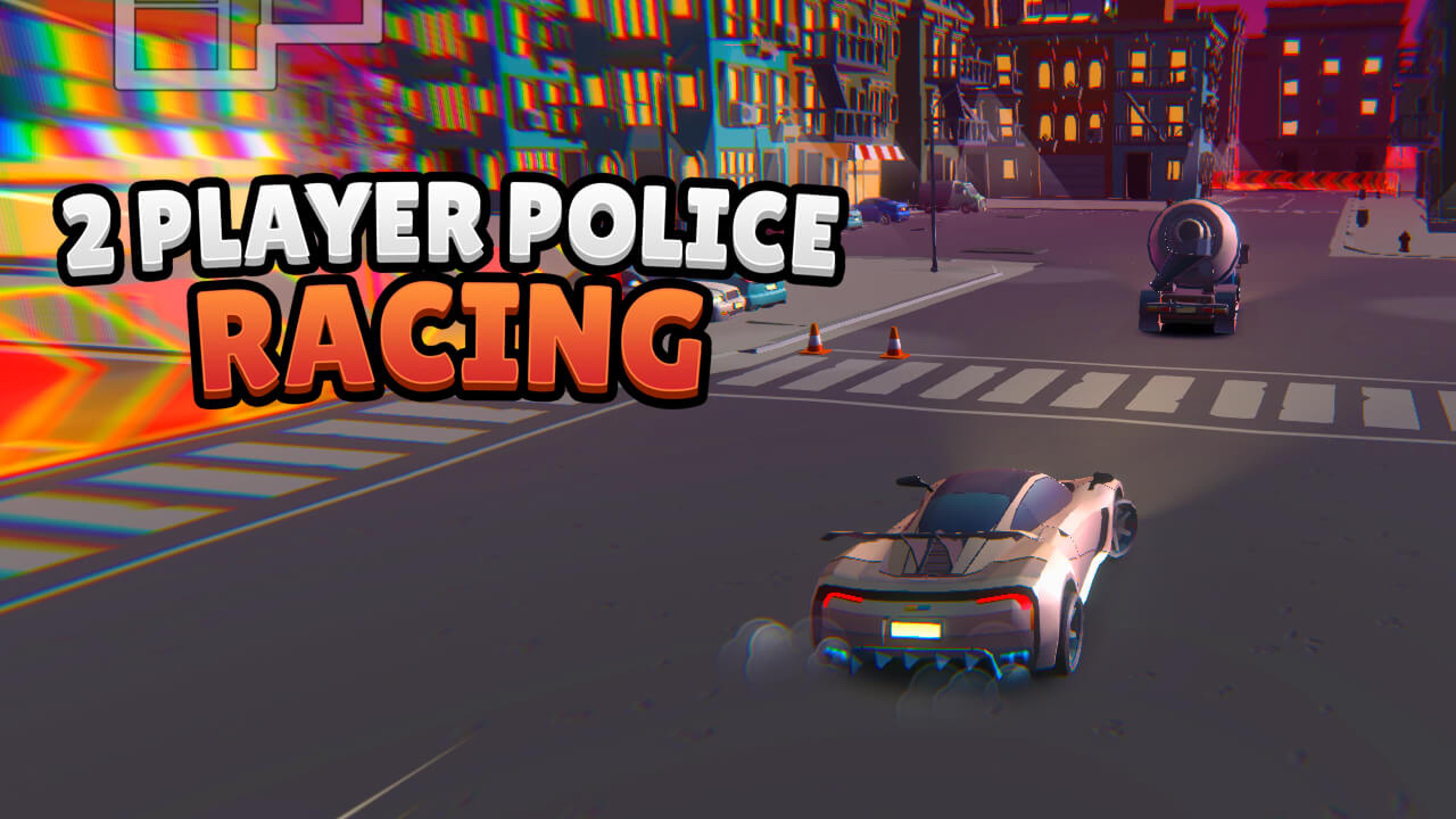 2 Player Police Racing Logo