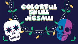 Colorful Skull Jigsaw Logo