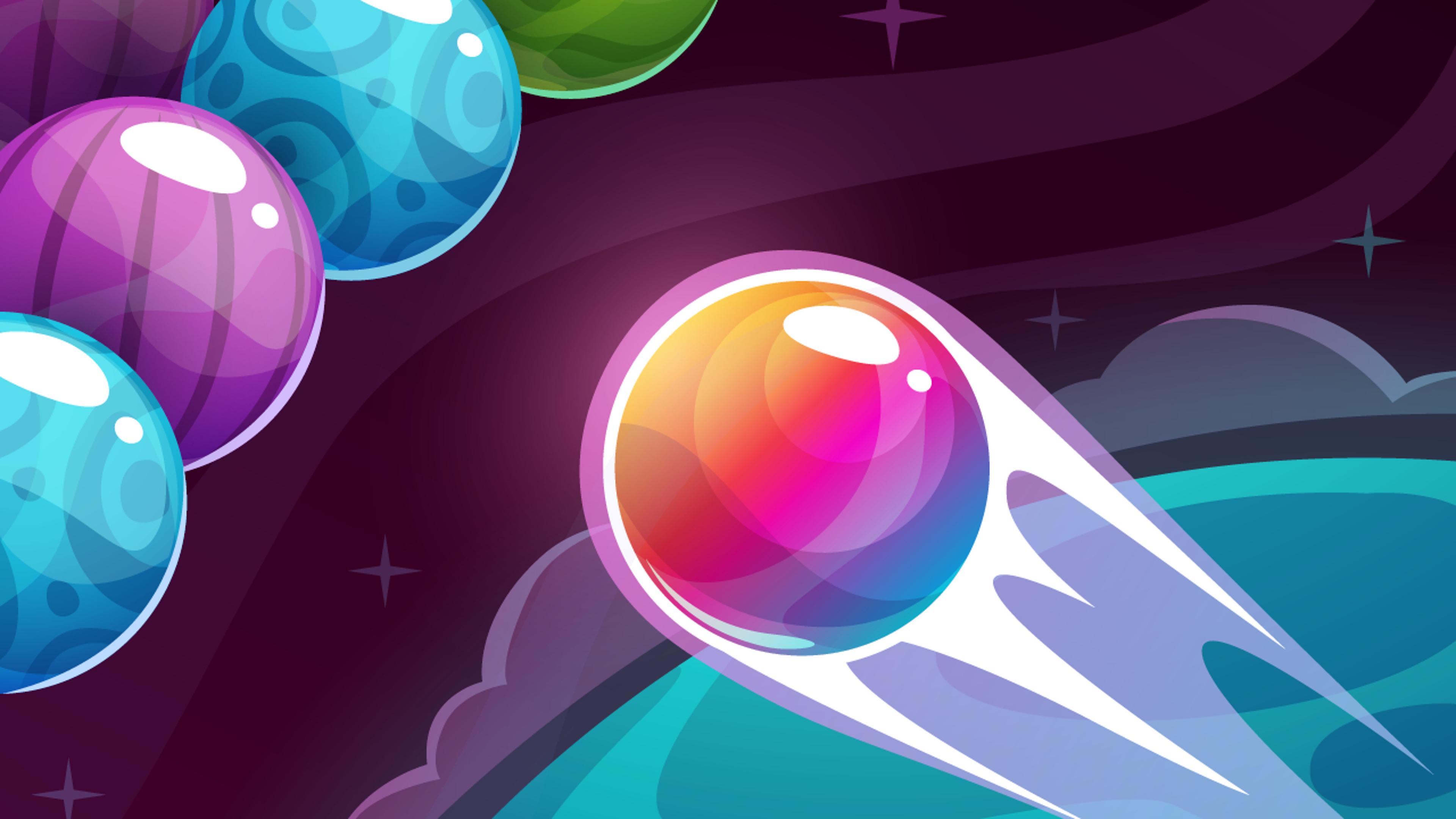 Bubble Shooter Planets Logo