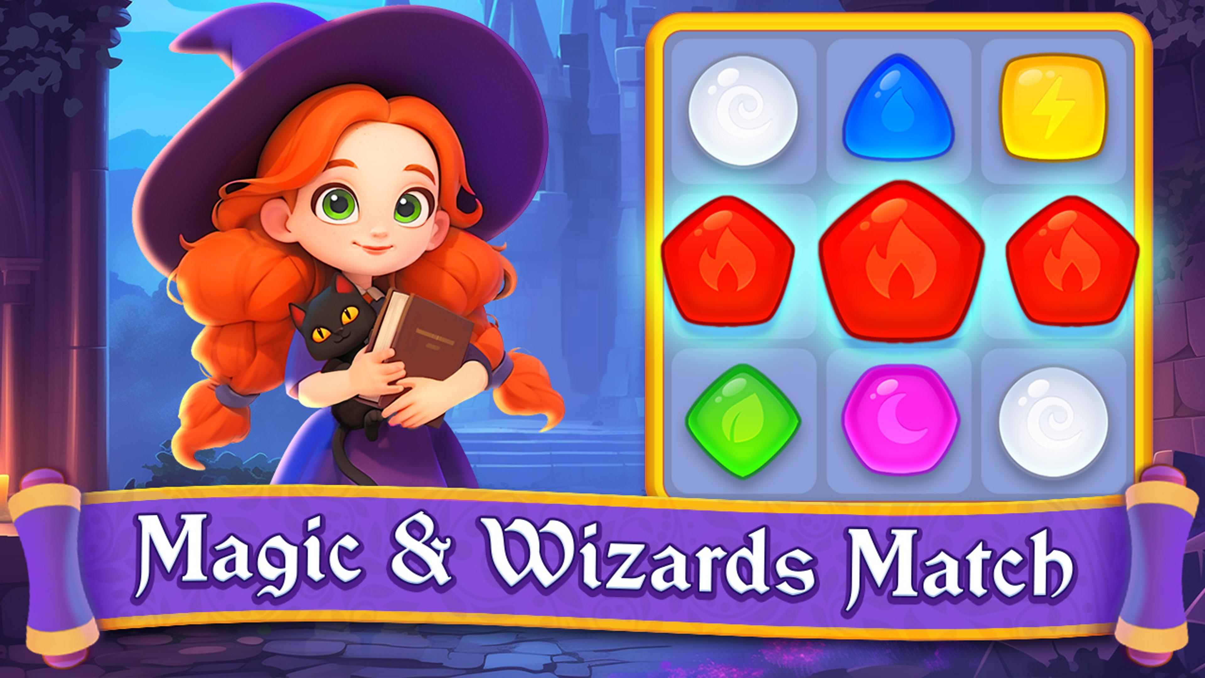 Magic and Wizards Match Logo
