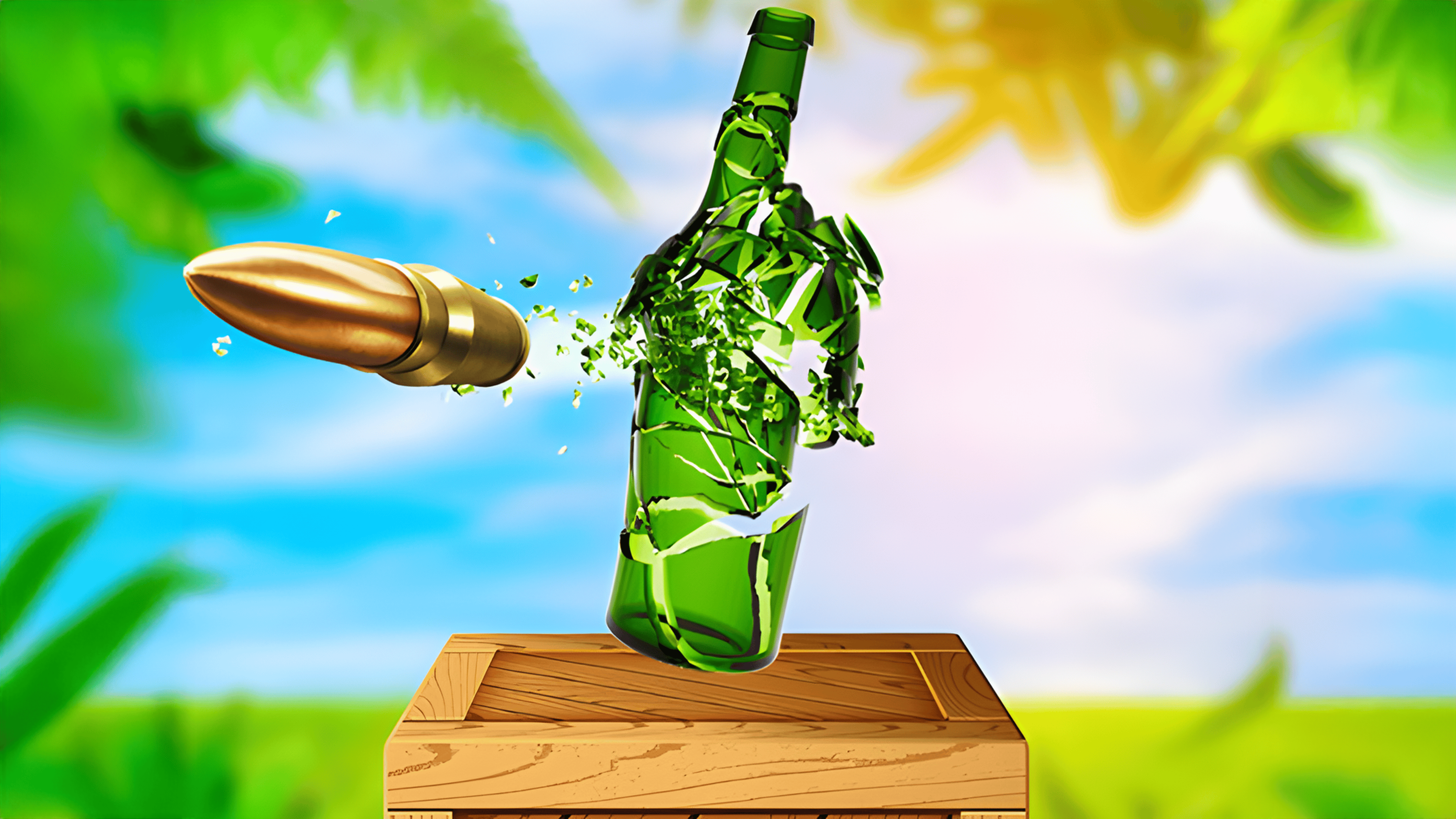 Real Bottle Shooter Game Logo