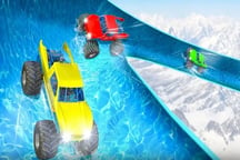 Crazy Monster Truck Water Slide Game Logo