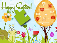 Happy Easter Puzzle Logo